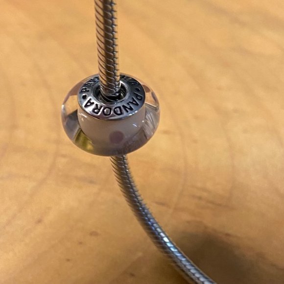 Pandora Pink Polka Dots Murano Glass Charm - Picture 2 of 4